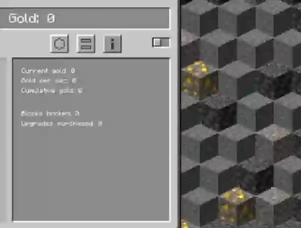 لعبة Minecraft Gold Clicker على الانترنت