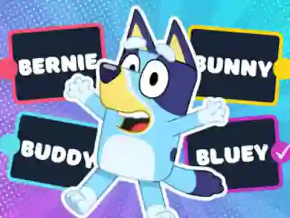 لعبة Kids Quiz: Bluey Super Fan Quiz على الانترنت