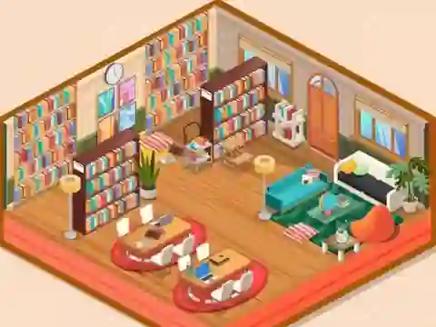 لعبة Decor: My Library على الانترنت