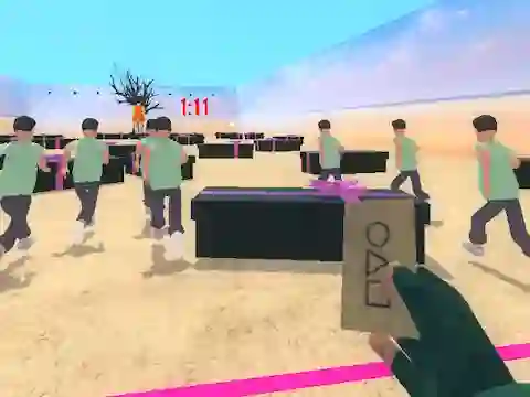لعبة Squid Game Red Light على الانترنت