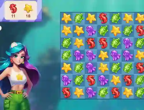 لعبة Underwater Adventures: Match 3 على الانترنت
