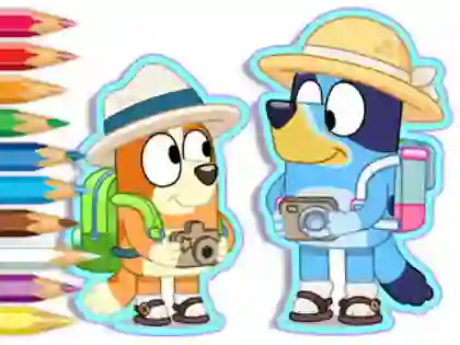 لعبة Coloring Book: Bluey Camping على الانترنت