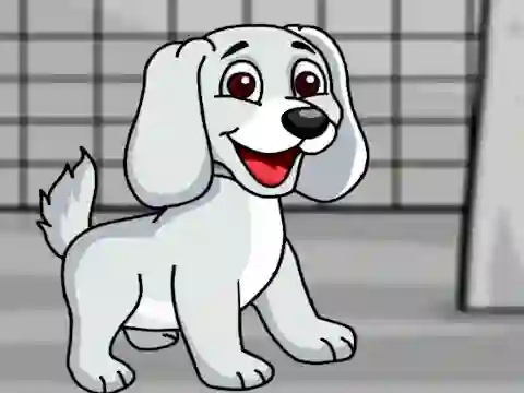 لعبة Rescue the White Puppy from Cage على الانترنت