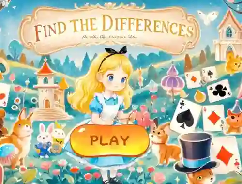 لعبة Find The Differences: Alice In Wonderland على الانترنت