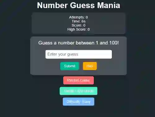 لعبة Number Guess Mania على الانترنت