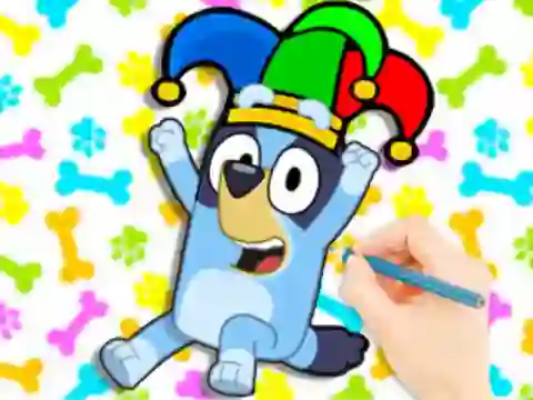 لعبة Coloring Book: Clown Bluey على الانترنت