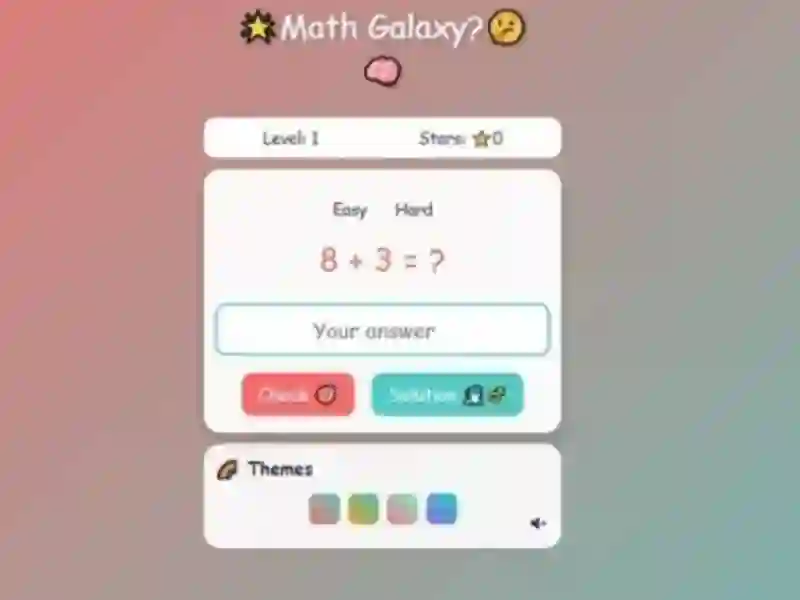 لعبة Math Galaxy على الانترنت