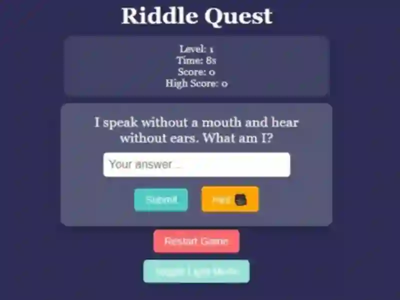 لعبة Riddle Quest Brain Teaser على الانترنت