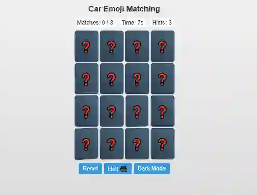 لعبة Car Emoji Matching على الانترنت