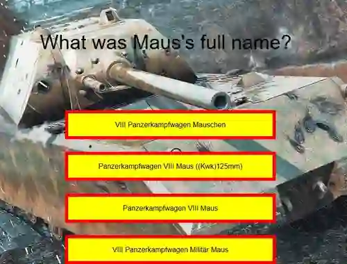 لعبة Tank Quiz: Maus على الانترنت