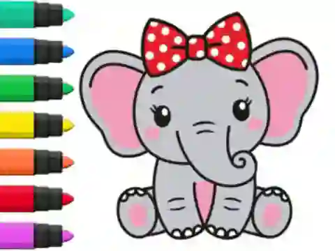 لعبة Coloring Book: Elephant على الانترنت