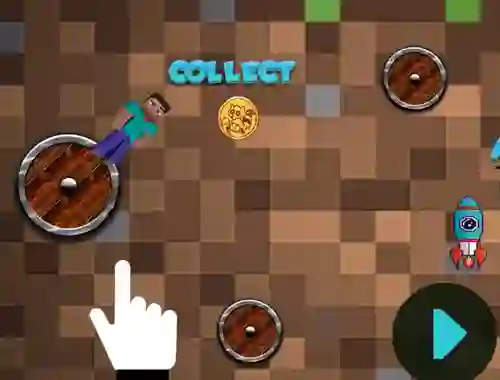 لعبة Mineblock Rotate And Fly Adventure على الانترنت