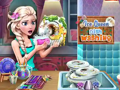 لعبة Ice Queen Dish Washing على الانترنت