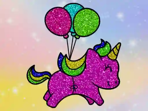 لعبة Coloring Book Glittered Unicorns على الانترنت