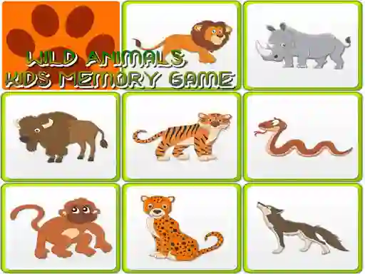 لعبة Wild Animals Kids Memory game على الانترنت