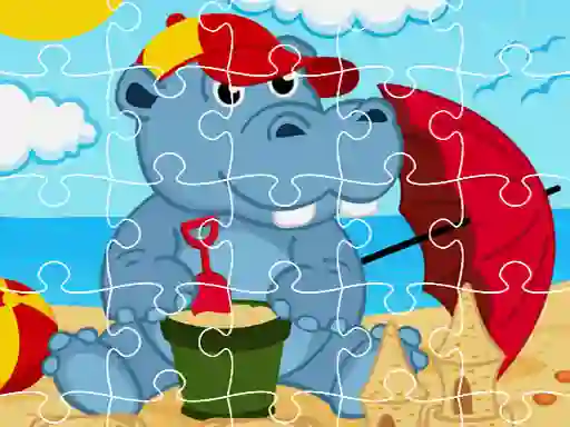 لعبة Hippo Jigsaw على الانترنت