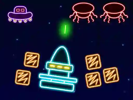 لعبة Neon Invaders على الانترنت