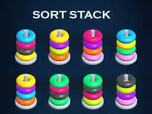 لعبة Sort Stack color Hoop Game على الانترنت