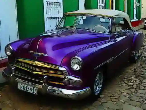 لعبة Cuban Vintage Cars Jigsaw على الانترنت