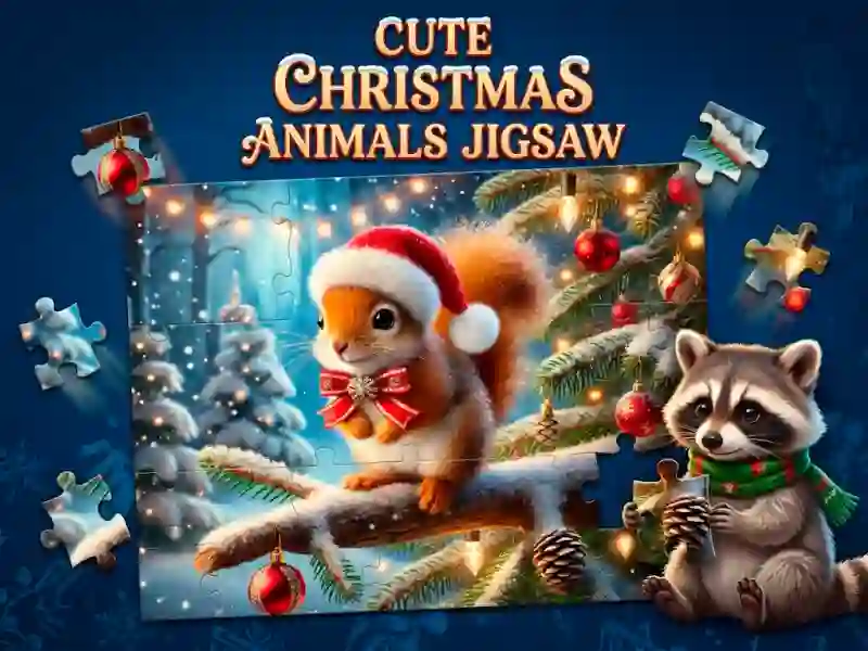 لعبة Cute Christmas Animals Jigsaw على الانترنت