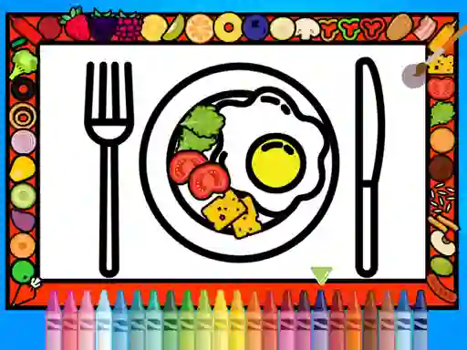لعبة Color and Decorate Dinner Plate على الانترنت