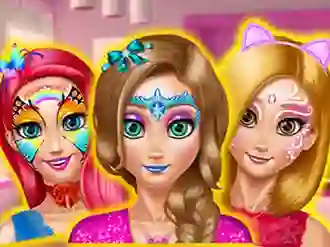 لعبة Princesses Room Face Painting على الانترنت