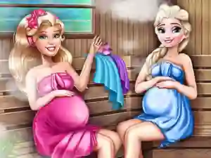 لعبة Cute Mommies Pregnant Sauna على الانترنت