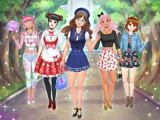 لعبة High School Anime Dress Up على الانترنت