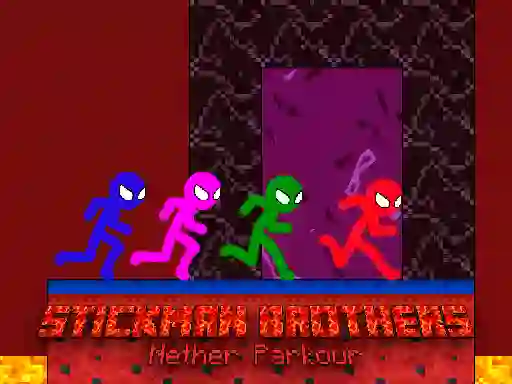 لعبة Stickman Brothers Nether Parkour على الانترنت