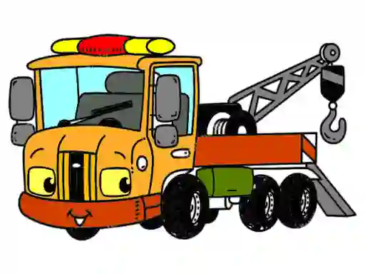 لعبة Tow Trucks Coloring على الانترنت