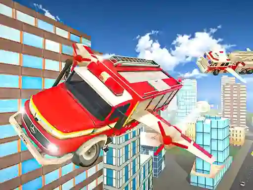 لعبة Flying Fire Truck Driving Sim على الانترنت