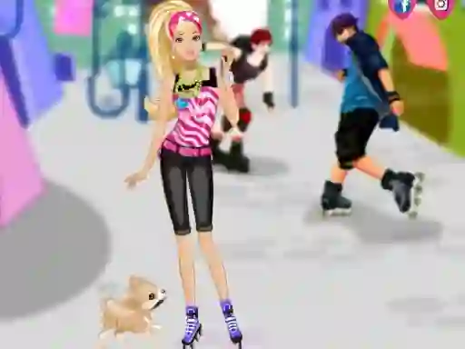 لعبة Barbie on roller skates على الانترنت