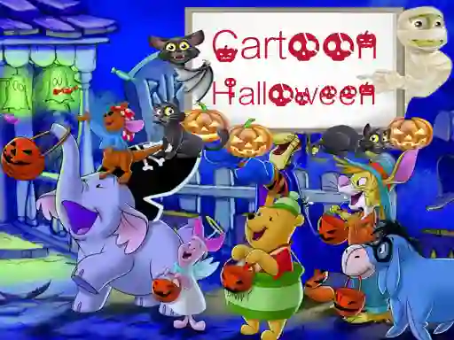 لعبة Cartoon Halloween Slide Puzzle على الانترنت