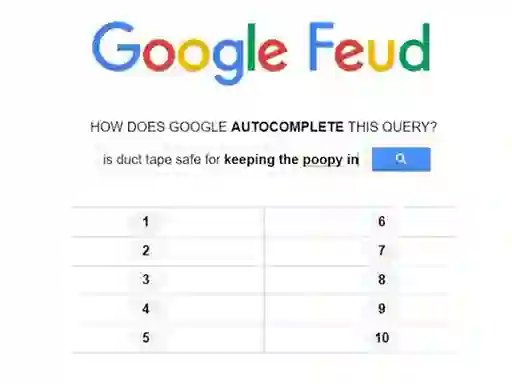 لعبة Google Feud على الانترنت