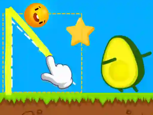 لعبة Where's My Avocado Draw Lines على الانترنت