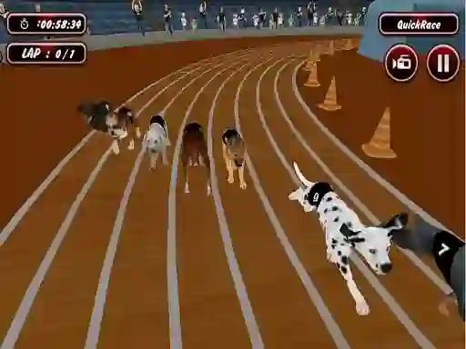 لعبة Crazyl Dog Racing Fever على الانترنت