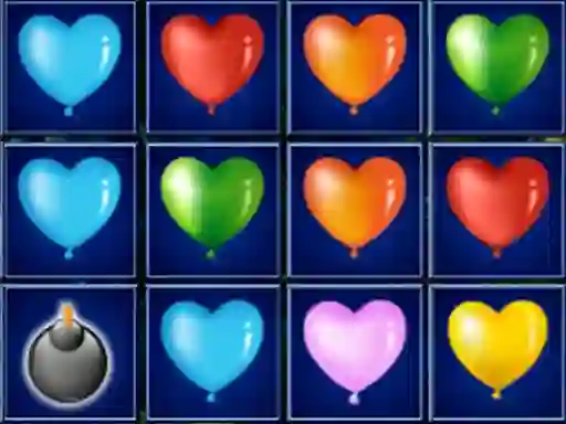 لعبة Heart Balloons Block Collapse على الانترنت