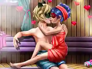 لعبة Dotted Girl Sauna Flirting على الانترنت