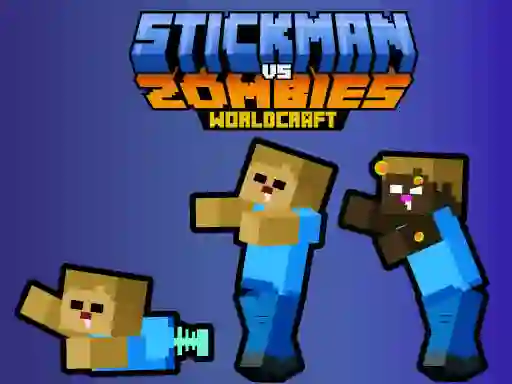 لعبة Stickman vs Zombies WorldCraft على الانترنت