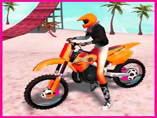 لعبة Motocross Beach Jumping Bike Stunt على الانترنت