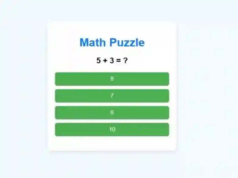 لعبة Math Puzzle على الانترنت