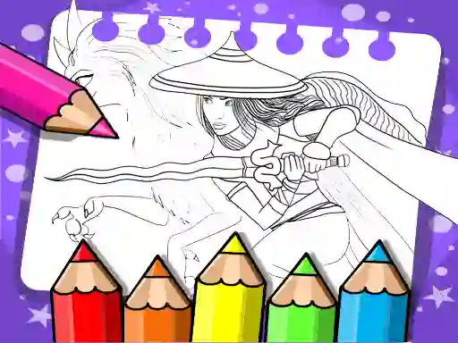 لعبة Raya And The Last Dragon Coloring Book على الانترنت