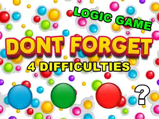 لعبة Dont Forget على الانترنت