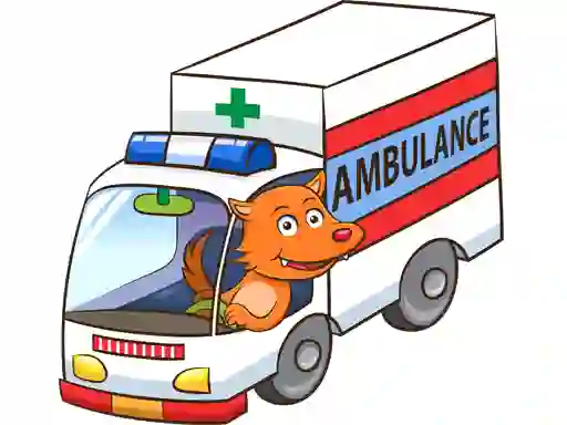 لعبة Cartoon Ambulance Puzzle على الانترنت