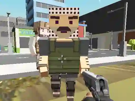 لعبة Block Pixel Cop: Gun Craft In Robbers World على الانترنت