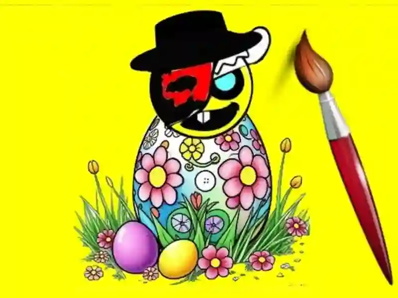 لعبة Sprunki Easter Coloring على الانترنت