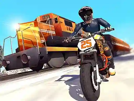 لعبة Trail Bike vs Train Race على الانترنت