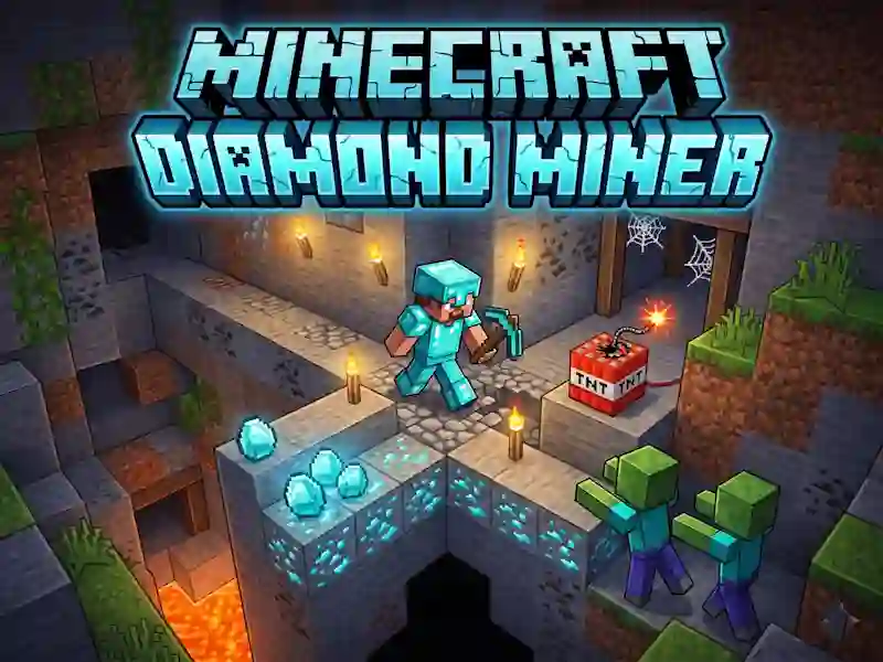 لعبة Minecraft Diamond Miner على الانترنت