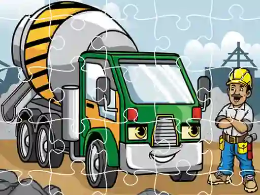 لعبة Construction Trucks Jigsaw على الانترنت