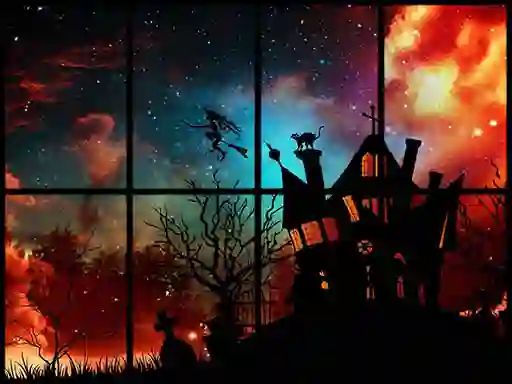 لعبة Sliding Halloween Party على الانترنت